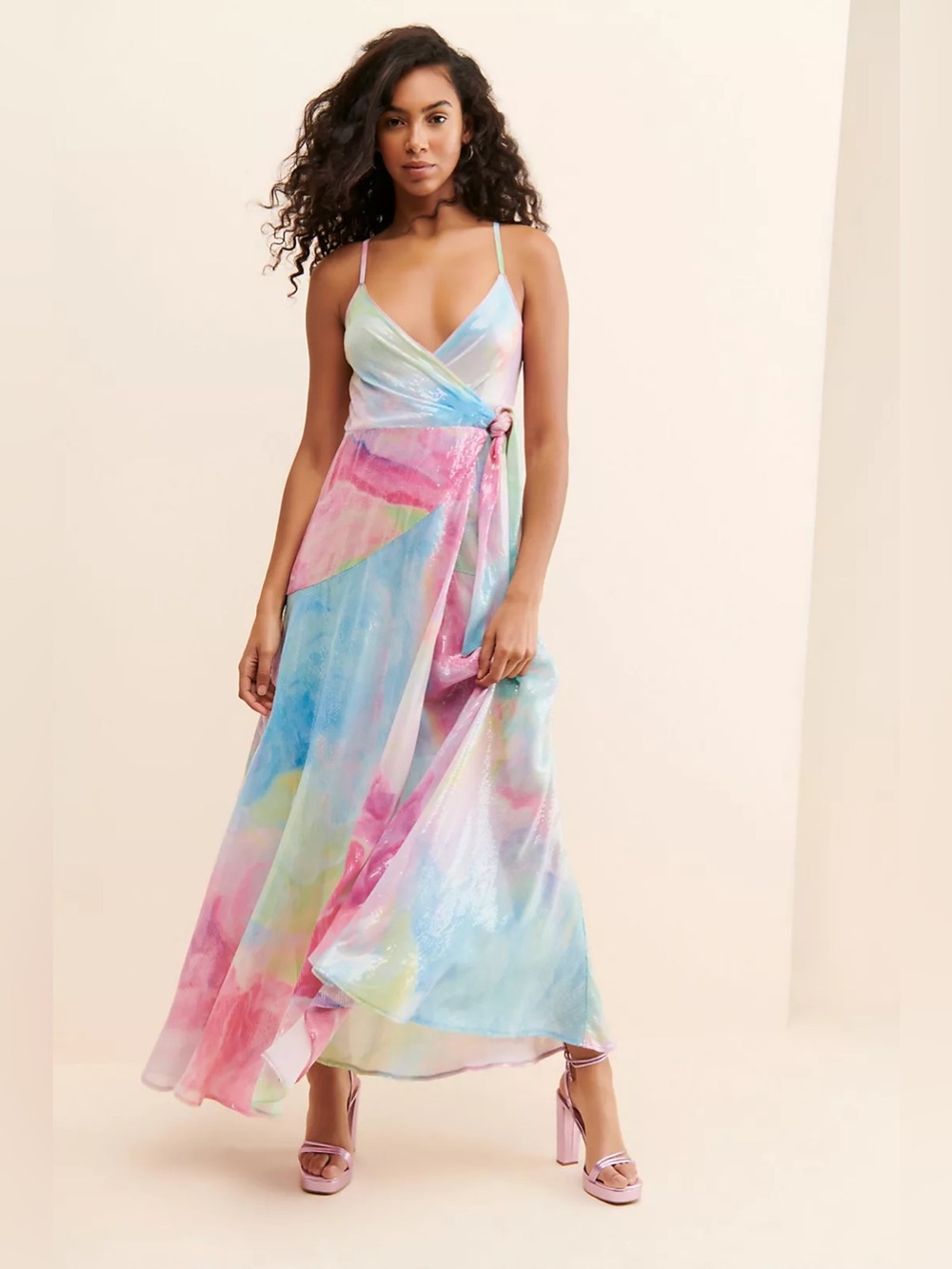 Hutch Alden Sequin Wrap Maxi Dress Size XS